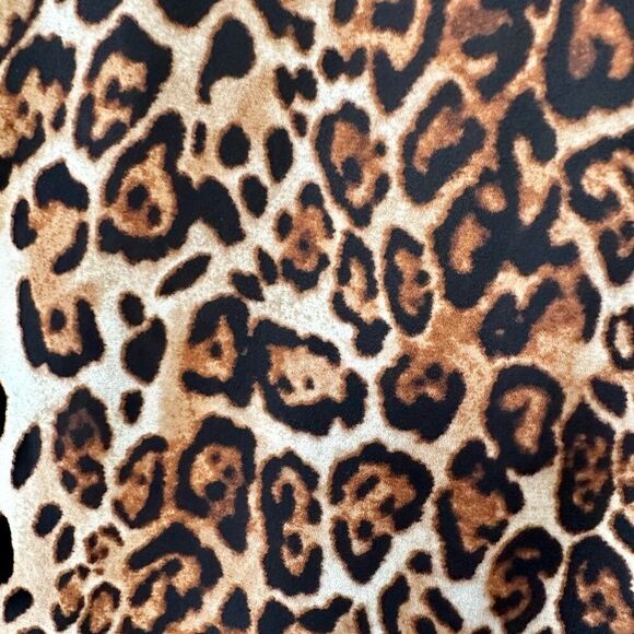 White House Black Market leopard print tie front blouse - Picture 11 of 15